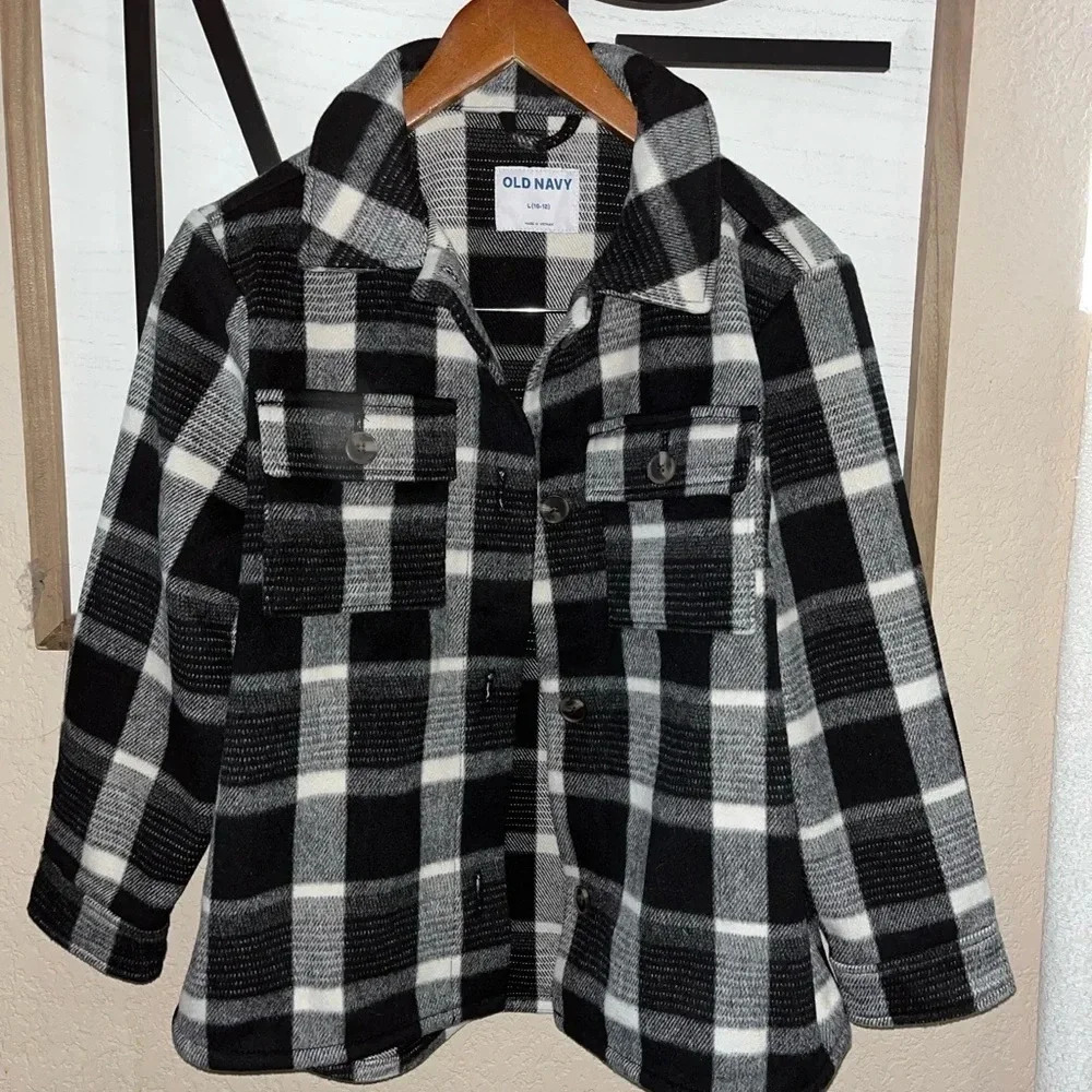 Old Navy boys plaid flannel jacket